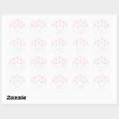 Flocons de neige | Sticker Fille Baby shower Faveu (Feuille)