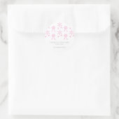 Flocons de neige | Sticker Fille Baby shower Faveu (Sac)