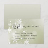 Flocons de neige sur la sauge RSVP avec une répons (Devant / Derrière)