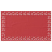 Flocons de neige sur nappe rouge (Devant (Horizontal))