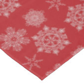 Flocons de neige sur nappe rouge (Angle)