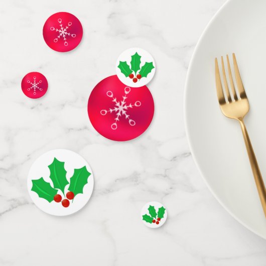 Flocons de Noël et confettis de table à la baie de (Groupe)