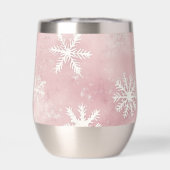 Flocons de Noël Hiver Rose Blanc (Arrière)