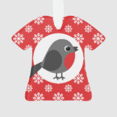 Flocons de Noël Rouge Robin (dos)