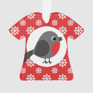 Flocons de Noël Rouge Robin