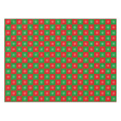 Flocons de Noël sur une nappe rouge et verte (Devant (Horizontal))