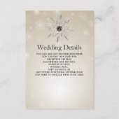 flocons d'or argent hiver Mariage Détails Carte (Devant)