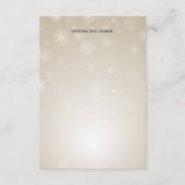 flocons d'or argent hiver Mariage Détails Carte (Dos)