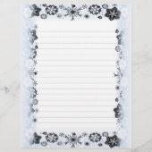 Flocs de neige Papier à écriture encadrée (Devant)