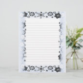Flocs de neige Papier à écriture encadrée (Debout devant)