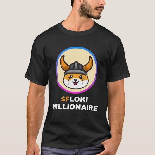 Floki Millionaire Floki Inu Token Coin Crypto Houd T-shirt (Voorkant)