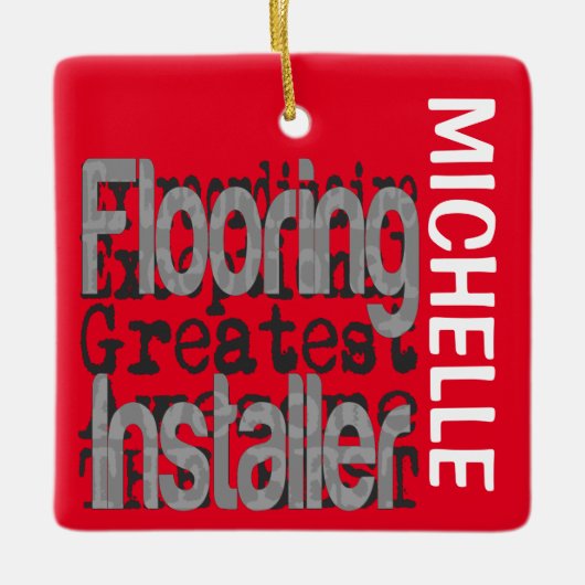 Floor Installer Extraordinaire CUSTOM Keramisch Ornament (Voorkant)