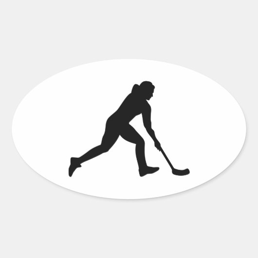 Floorball Ovale Sticker (Voorkant)