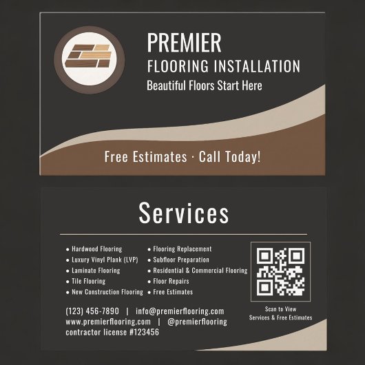 Flooring QR Code Professional  Visitekaartje
