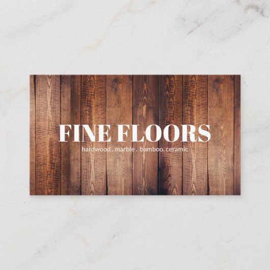 Floors Flooring Installation Company Visitekaartje (Voorkant)