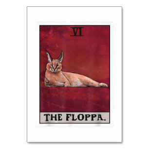 Floppa Caracal Cat Tarot Card Funny Meme Kaart