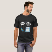 Floppy Computer Geek van USB Flash-diskettestation T-shirt (Voorkant volledig)