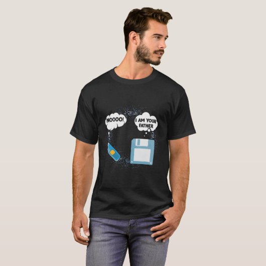 Floppy Computer Geek van USB Flash-diskettestation T-shirt (Voorkant volledig)