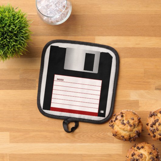 Floppy Disk Computer Science Classic Geek Cook Pannenlap (Top down)