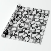Floppy Disk Computer Science Engineer Monotone Cadeaupapier (Uitgerold)