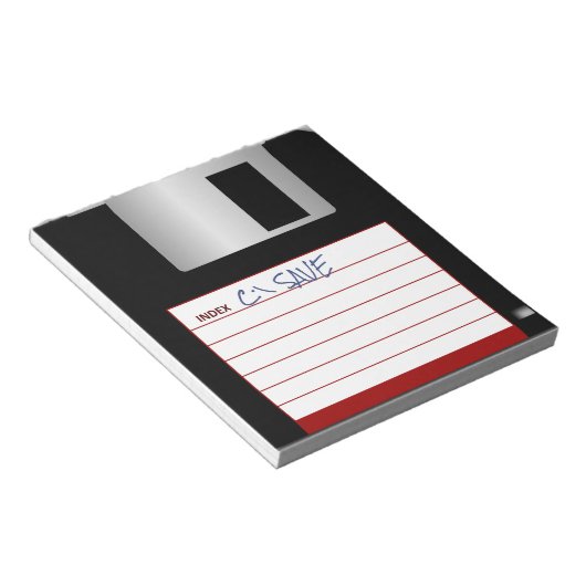 Floppy Disk Notepad met DOS COMMERSAVE herstellen Notitieblok (Schuin)