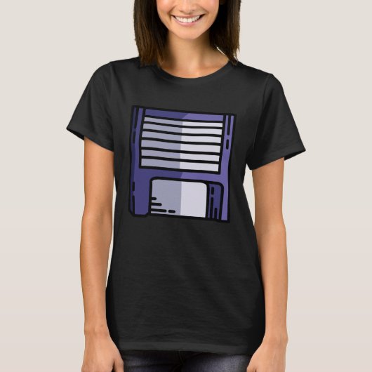 Floppy Disk Retro Funny Easy Lazy Halloween Costum T-shirt (Voorkant)