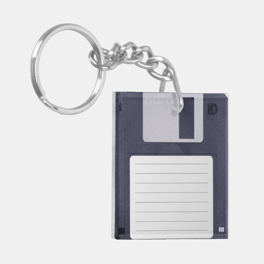 Floppy Disk Sleutelhanger (Voorkant Links)