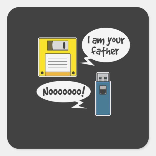 Floppy Disk USB-diskette Vierkante Sticker (Voorkant)