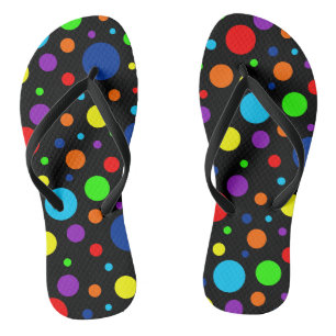 Flops à tongs arc-en-ciel noir