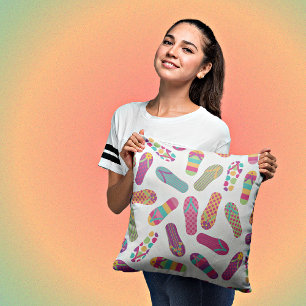 Flops à tongs colorés Oreiller décoratif