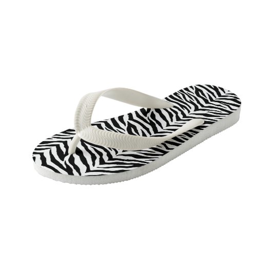 Flops à tongs pour enfants-Zebra Imprimer tongs (Incliné)