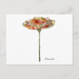 FLOR, ACUARELA, PASTELES, ILUSTRACIÓN BRIEFKAART