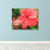 Flor de Amapola Canvas Afdruk (Insitu (Houten vloer))
