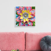 Flor de carnaval canvas afdruk (Insitu (Woonkamer))
