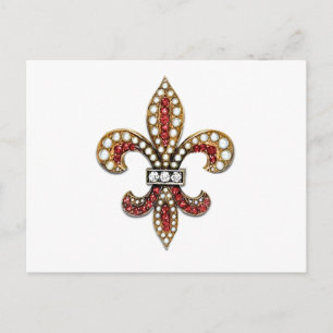 Flor De Lis Fleur De Lis Jewel new orleans Briefkaart