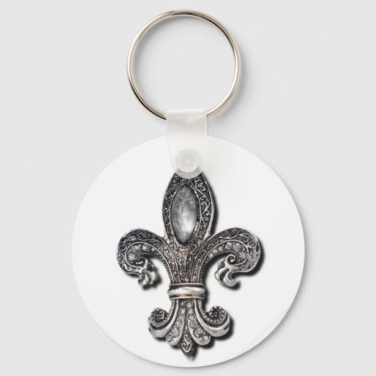 Flor De Lis Fleur De Lis-symbool Sleutelhanger (Voorkant)
