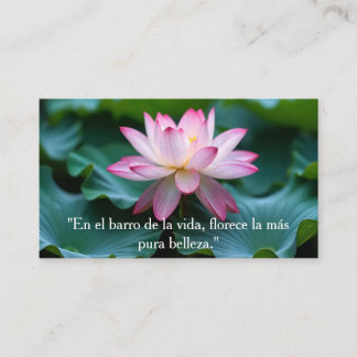 Flor de Loto Rosada Elegante Visitekaartje