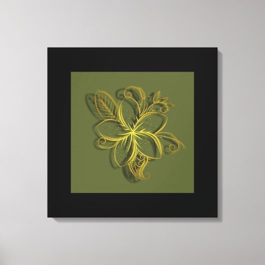 Flor Dourada Canvas Afdruk (Voorkant)