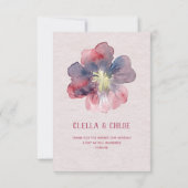 Flor Ever Bruiloft Dank u kaart (Achterkant)