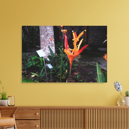 flor laranjada canvas afdruk (Insitu (Woonkamer))