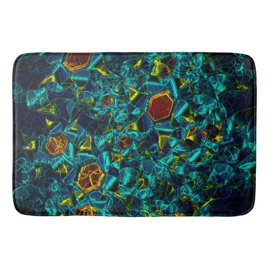 Flor virtual em azul gradiente, estilhaçada badmat (Voorkant)