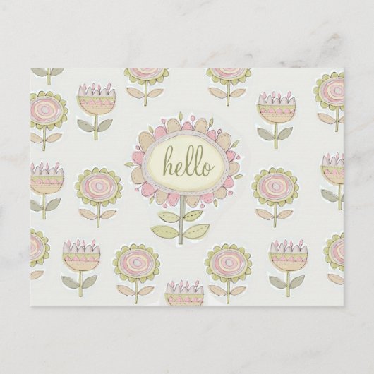 flora73 hallo briefkaart (Voorkant)