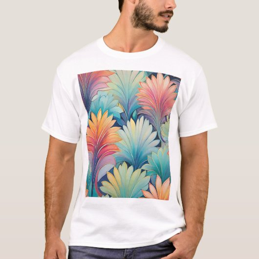 Flora 1 Floral Pastel T-shirt (Voorkant)