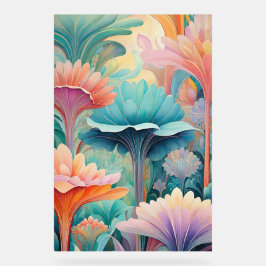 Flora 2 Floral Pastel Acryl Teken Bord