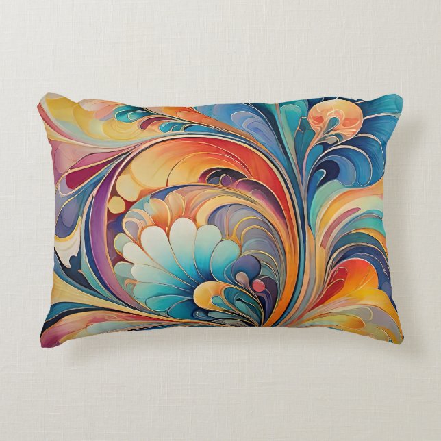 Flora 3 Floral Pastel Accent Pillow Kussen (Voorkant)