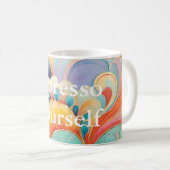 Flora 3 Floral Pastel Classic Mug (Devant droit)