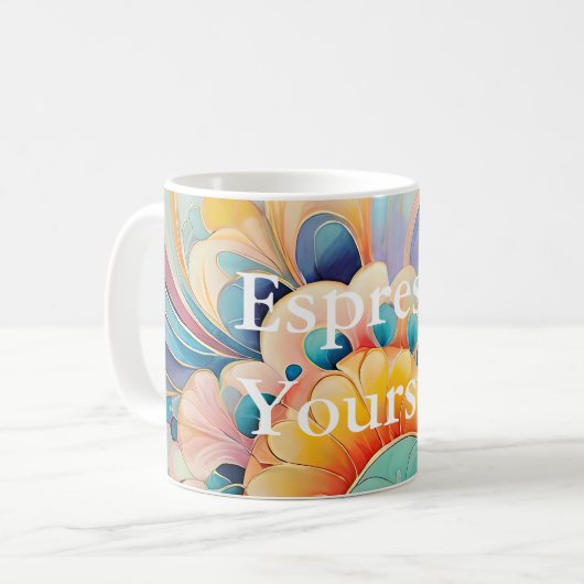 Flora 3 Floral Pastel Classic Mug (Devant gauche)