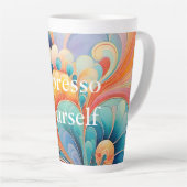 Flora 3 Floral Pastel Latte Mug (Angle droit)