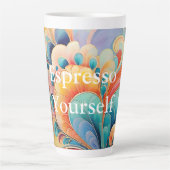 Flora 3 Floral Pastel Latte Mug (Devant)