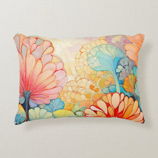 Flora 5 Floral Pastel Accent Pillow Kussen